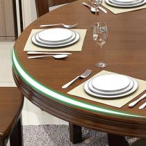 新中式实木餐桌椅组合圆桌橡胶木餐桌餐椅