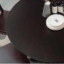 新中式实木餐桌餐厅家具橡胶木餐桌椅组合圆餐桌一桌四椅六椅八椅