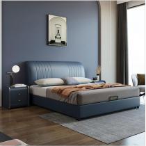主卧婚床超纤皮床1.5米1.8米现代简约皮艺床超纤皮舒适软靠床