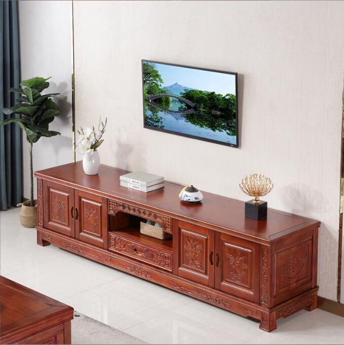 香樟木茶几电视柜组合墙柜子客厅家具收纳柜中式实木电视机柜地柜