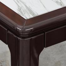 新中式实木餐桌椅组合小户型客厅精品岩板家具长方形大理石餐台桌
