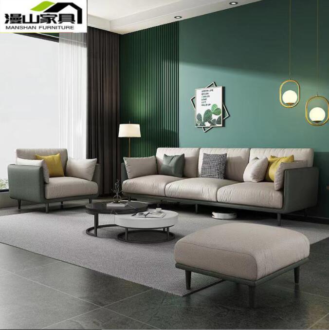 客厅小户型组合整装现代简约新款家具轻奢科技布软包极简布艺沙发