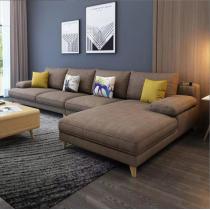 布艺沙发北欧简约现代科技布乳胶款大小户型客厅贵妃组合家用家具