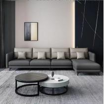 现代简约客意式轻奢布艺沙发厅科技布沙发组合 L型沙发整装小户型