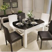 家用餐厅餐桌椅子组合可伸缩电磁炉饭桌椅佛山家具