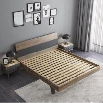 北欧节约板式实木床米双人床组合家用公寓经济床