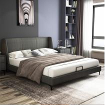 北欧轻奢主卧1.5米卧室家具双人床1.8米现代婚床简约港风科技布床
