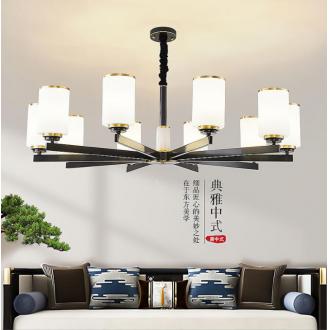 新中式全铜吊灯客厅灯中国风餐厅轻奢现代简约餐厅卧室灯具