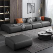 免洗科技布沙发小户型现代简约乳胶布艺客厅组合家具极简意式沙发