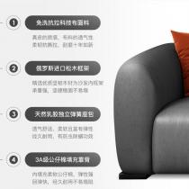 免洗科技布沙发小户型现代简约乳胶布艺客厅组合家具极简意式沙发