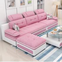 现代布艺沙发简约小户型客厅家具整装组合可拆洗三人位棉麻布沙发