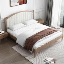 白蜡木实木双人床日式1.2米北欧简约风格卧室1.8米小户型主卧婚床