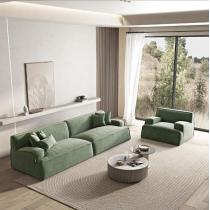 现代简约客厅沙发小户型轻奢直排沙发组合侘寂风懒人沙发舒适感