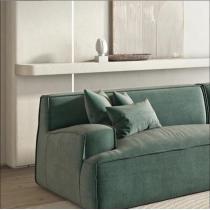 现代简约客厅沙发小户型轻奢直排沙发组合侘寂风懒人沙发舒适感