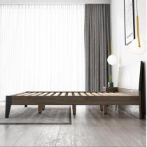 实木床1.5米现代简约双人床1.8米北欧主卧轻奢板式单人床架经济型