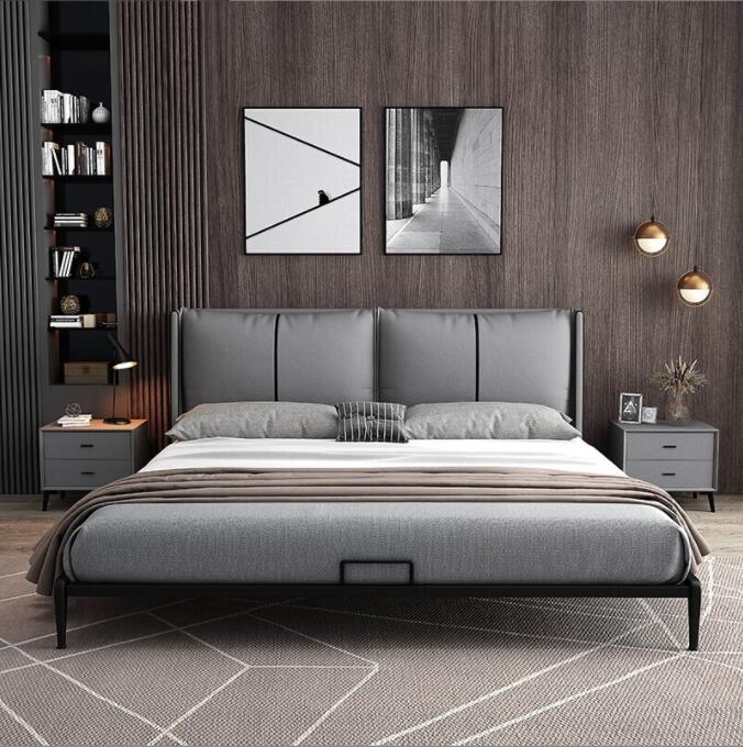 轻奢皮床科技皮床1.8米婚床大小户型卧室家用床