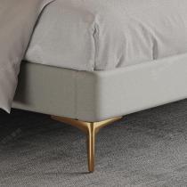 意式轻奢布艺床北欧极简主卧室科技布床现代单双人床床头柜组合