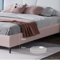 童床轻奢公主床 实木框架粉红色布艺床1.5米女孩女生卧室床