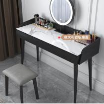 卧室小户型意式网红ins风化妆桌带镜子收纳极简化妆台岩板梳妆台