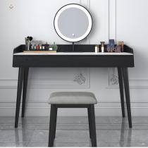 卧室小户型意式网红ins风化妆桌带镜子收纳极简化妆台岩板梳妆台