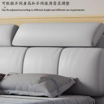 科技布床轻奢实木床储物双人床主卧现代简约婚床布艺床