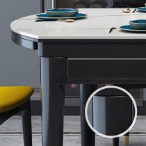 现代轻奢橡胶木实木餐桌北欧岩板餐桌椅餐厅家具