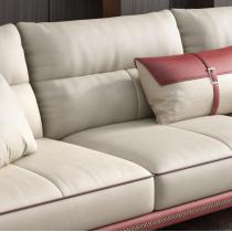 意式轻奢风科技布羽绒沙发客厅后现代网红贵妃组合小户型现代简约