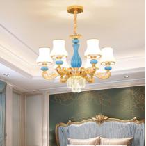 欧式水晶客厅吊灯现代奢华温馨家用卧室灯餐厅灯具简约陶瓷蜡烛灯