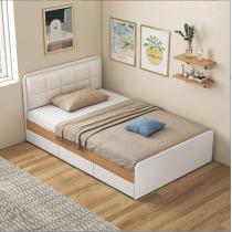 北欧单人床1.2米家用小户型卧室箱体现代简约储物带抽屉儿童床