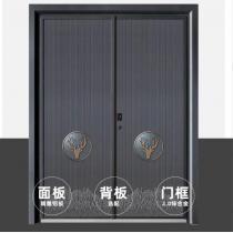 现代简约铸铝门铸铝入户门子母门铸铝大门铝艺大门入户防盗门
