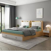 北欧现代简约气压高箱床1.8米双人床收纳箱体床1.5米榻榻米床婚床