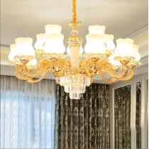 2020新款欧式水晶吊灯奢华大气客厅灯饰美式餐厅卧室现代家用灯具