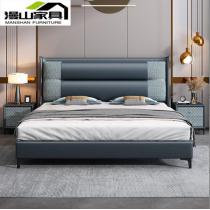 布艺床现代简约意式床1.5米单人床 1.8米卧室科技布艺双人床 婚床