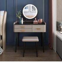 麦迪纶 岩板梳妆台收纳柜化妆桌现代简约小户型卧室极简实木妆台