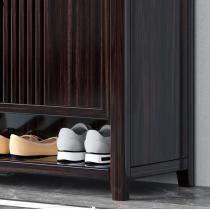 新中式胡桃木实木鞋柜换鞋凳2022年新款简约现代客厅入户储物柜