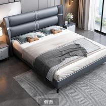 ins风科技布软床1.5米1.8米布床双人床简约卧室家具小户型婚床
