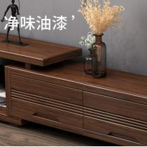 胡桃木实木电视柜现代简约简约客厅可伸缩小户型客厅地柜影视柜