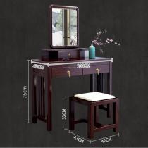 新中式实木梳妆桌现代简约带镜化妆台禅意小户型卧室多功能化妆桌