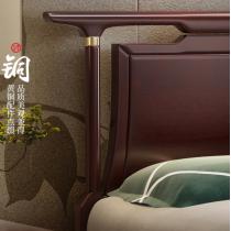 新中式实木床现代中式主卧1.8米婚床1.5米小户型双人大床卧室家具