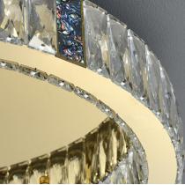 轻奢水晶灯吸顶灯LED客厅灯贝壳装饰圆环圆圈豪华别墅卧室餐厅灯