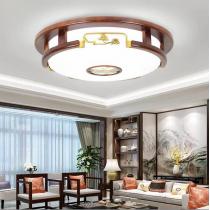 海棠木实木新中式吸顶灯LED大气客厅灯长方形时尚卧室餐厅中式灯