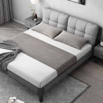 北欧简约1.8米实木双人主卧床1.5米小户型板材经济型卧室床
