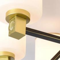 新中式吊灯珐琅彩玻璃大气客厅灯低楼层大厅灯温馨卧室书房餐厅灯