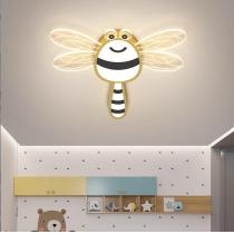北欧马卡龙儿童房LED吸顶灯创意小孩房童趣蜻蜓蜜蜂卡通灯新款