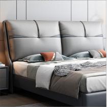 现代简约科技布大小户型1.5米 1.8米单双人床 婚床可拆洗软包家具