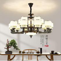 防蚊虫新中式吊灯客厅灯简约现代卧室吊灯古典中国风家用餐厅灯具