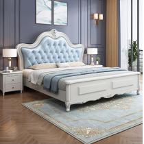 美式实木软包现代大户型1.8米双人床主卧婚床 1.5米小户型单人床