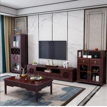 实木茶几电视柜组合1.3米茶台现代中式客厅小户型家具套房系列