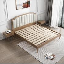 现代简约实木床白蜡木1.8米日式卧室1.5米主卧经济型北欧双人床