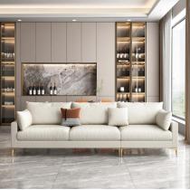 北欧小户型奶油风网红沙发轻奢现代客厅实木框架科技布艺沙发组合